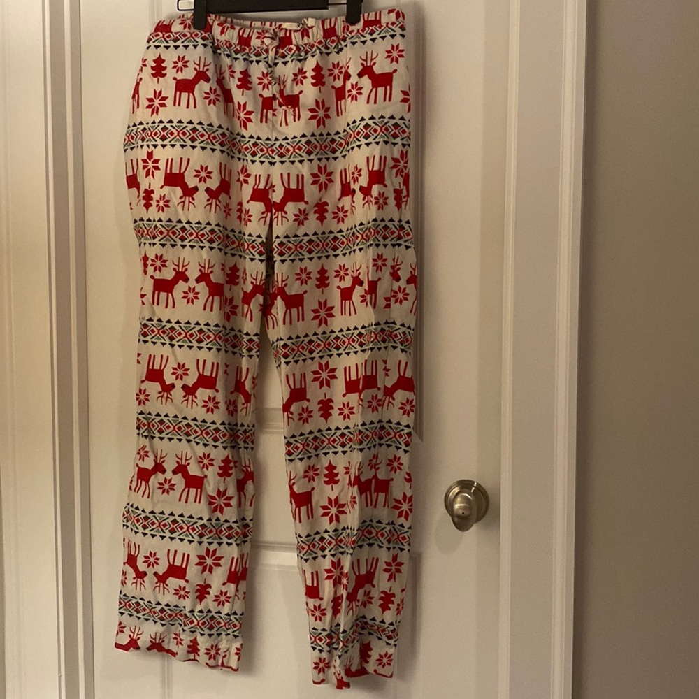 Hanna Andersson Holiday Print Pajama Pants - Size Large